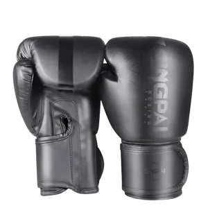 Venta al por mayor profesional ganar guantes de boxeo PU cuero entrenamiento saco de boxeo Muay Thai Kick Boxing UFC MMA guantes