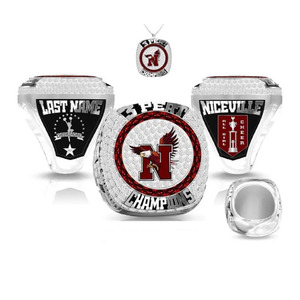 Anillo de lujo de alta calidad personalizado con letras personalizadas equipo empresarial competición campeón campus graduación - Product Image 3