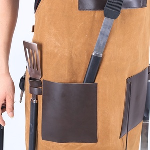 CHANGRONG personalizado encerado lona bolsillos impermeable barbacoa parrilla <span class=keywords><strong>delantal</strong></span> <span class=keywords><strong>para</strong></span> los hombres - Product Image 4