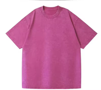 T-shirts vintage décontractés pour femmes à col rond, coupe ample, manches courtes, effet délavé, avec logo personnalisé, pour l'été