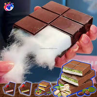 Alta Calidad Algodón caramelo pistacho sándwich Chocolate De Dubai rico sabor Kataifi Barra de Chocolate embalaje personalizado disponible