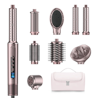 Styler électrique 8 en 1, styler complet avec brosse à air chaud, ensemble de sèche-cheveux pour lisser et boucler les cheveux
