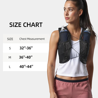 Gilet de course à pied réfléchissant léger pour le sport en plein air, la randonnée, le cyclisme, le marathon, avec bouteille d'eau de 500 ml