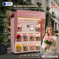 Distributeur automatique de fleurs intelligent à écran tactile JOYVEND avec code QR et capacité de paiement par pièces pour les mariages et les centres commerciaux