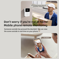 Sonnette de porte sans fil OEM Tuya App avec caméra, écran IPS 4,3 pouces, détection de mouvement 720P, interphone vidéo extérieur IP65