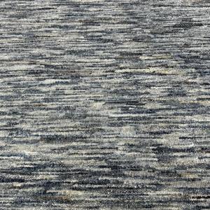 Tapis persan géométrique moderne en laine et soie noué à la main 8x10 pieds, bleu ardoise, gris, pour salon, avec envers en jute – Collection Rug Store - Product Image 3