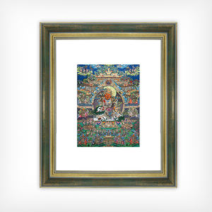 Cadre photo élégant vert forêt foncé avec bordure dorée, double face, écologique, imperméable, taille personnalisable, salon, chambre à coucher - Product Image 1