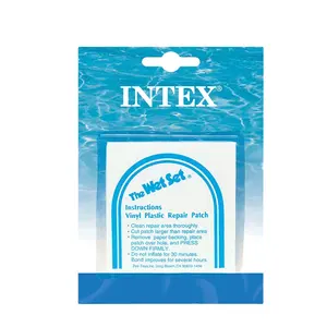 Intex 59631 adesivos de reparo para piscina, kit de reparo inflável para piscina, 6 patches para piscina e ar