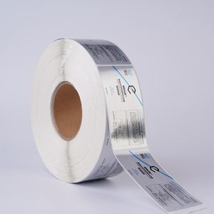 Etiqueta adhesiva de poliéster plateada mate impresa personalizada, etiqueta de vinilo impermeable de PVC para necesidades diarias - Product Image 3