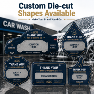Tarjetas de premios rasca y gana de alta calidad con temática de lavado de autos, boletos promocionales de servicio automotriz personalizados con logo - Product Image 5