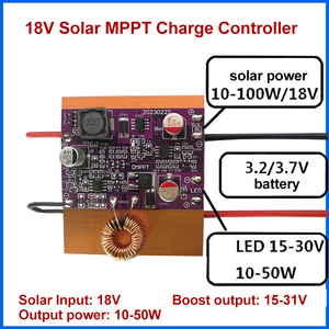 Contrôleur de panneau solaire à batterie au lithium 18V, module de suralimentation 30V 50W, module de commande MPPT, chargeur de lampadaire solaire - Product Image 2