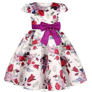 2-12Year Hot Selling Summer Girls <strong>Dresses</strong> Children's Princess <strong>Dresses</strong> Retro Print Festival Host Children's <strong>Dresses</strong> - Product Image 3