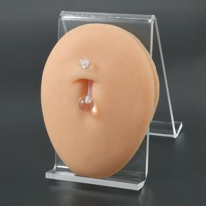 Acrylique clair 7 pièces <span class=keywords><strong>nombril</strong></span> anneaux de <span class=keywords><strong>nombril</strong></span> femmes enceintes bijoux de corps flexibles haltère fil externe motif de cloche de mariage - Product Image 5