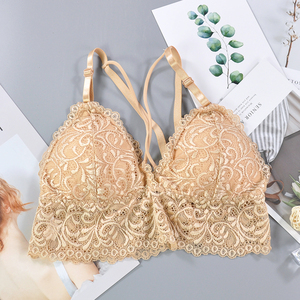 Wholesales Nylon Spandex Sexy Ladies Lace Flower <strong>Pads</strong> <strong>Removed</strong> Bralette Soft Sleeping <strong>Bra</strong> - Product Image 5
