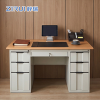 Bureau d'ordinateur en acier de haute qualité, poste de travail métallique pour employés avec tiroirs, idéal pour l'école et la maison