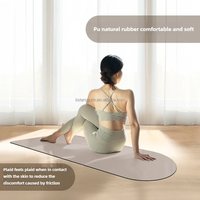 Tapis de yoga pliable en forme d'arche à trois couches de 5 mm d'épaisseur, en PU et caoutchouc naturel, écologique, avec logo gravé au laser, dos antidérapant