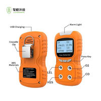Diffusion Rechargeable Détecteur de Gaz 4 en 1 Détecteur Portable Multi Gaz CO H2S Oxygen Ex Meter