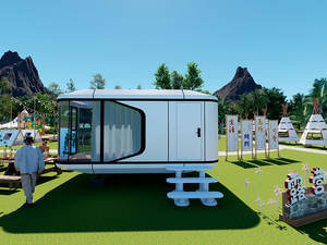 FAERMU FE585 Casa Contenedor de Lujo de 5.8x3.3m, Casa Prefabricada Tipo Cápsula Espacial, 1 Dormitorio, 1 Baño, Casa Pequeña, Airbnb Rural, Resort - Product Image 1