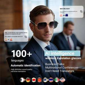 Lunettes intelligentes GY100 AI Translation BT 100, interprétation multilingue en temps réel, contrôle tactile, vidéo 1080P, étanches IP65 - Product Image 4
