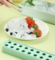 Bac à glaçons en silicone de qualité alimentaire avec couvercle, moule à glaçons faits maison, machine à boules de glace, bac de congélation pour aliments pour bébés