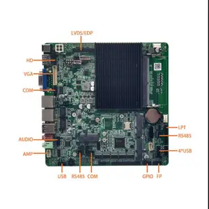Placa base CPU Combo DDR4 msata win10 11 6 * RS232 1 * VGA 1 * HDMI compatible con pantalla de monitor dual Placa base con lvds