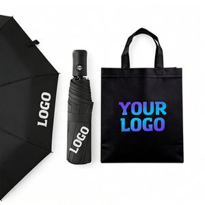 Wholesale Pongee Fabric With Logo <b>Automatic</b> Uv Protection Promotional Business Gift 3 Fold <b>Umbrella</b> - Product Image 1