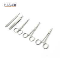 Kit de formation pour étudiants en médecine, ensemble complet, acier inoxydable, coussinet de suture en silicone, marque Healer, durable pour les écoles et les sciences médicales