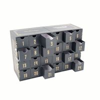 Boîte de calendrier de l'avent de Noël personnalisée à double porte, 24 tiroirs, boîte rigide en carton pour bijoux, bracelet, bague, boucles d'oreilles, emballage cadeau