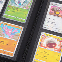 Carpeta de 64 ranuras con cubierta de cuero PU para tarjetas deportivas, álbum de colección para TCG y tarjetas