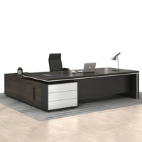Ensemble de bureau et chaise de direction moderne minimaliste haut de gamme pour usage professionnel, en bois, pour managers et présidents