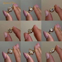 Bague unisexe plaquée or en argent sterling 925 massif, moissanite couleur D VVS de 2 carats, coupe tendance, personnalisable, vente en gros, marque privée