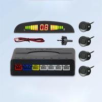 Système de radar de stationnement LED pour voiture Junsun à 4 capteurs, 22 mm, alerte sonore de recul, indicateur avec 8 couleurs, fonction ADAS, garantie 1 an