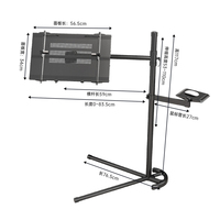 Table d'appoint pivotante et inclinable pour ordinateur portable, en alliage d'aluminium, support de lecture mobile et réglable en hauteur