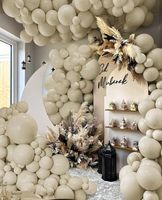 Kit d'arche de ballons blancs sable best-seller, 129 pièces, ballons blancs sable pour décorations de mariage, de fête nuptiale et d'anniversaire