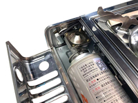 Réchaud à gaz de camping en acier inoxydable d'extérieur, cuisinière portable manuelle à butane pour les touristes, pour les voyages, le camping, la cuisine