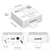 Contrôleur de bande lumineuse adressable ESann DC5-24V pour maison intelligente, gradateur LED 0-100% RGB/RGBW, compatible WS2811 WS2812B SK6812