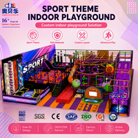 Structure de terrain de jeu intérieur pour enfants de haute qualité, sûre et interactive, avec parcours Ninja Warrior multi-niveaux, mur d'escalade et zone de saut, pour centre commercial