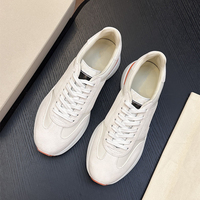 Chaussures de skate décontractées pour hommes, style italien, artisanat original, en cuir véritable, à lacets, baskets plates pour tous les jours, toutes saisons