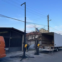 Torre de Truss Plegable de Acero Aleado con Capacidad de Carga de 250 kg, Elevación Manual con Manivela, Modelo Line Array - Exhibición de Truss de Aluminio