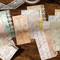 JAI IMAN 20 pièces de papier décoratif en dentelle ajourée, écriture possible, pour fournitures de scrapbooking