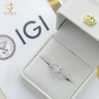 Bague de couple en diamant de laboratoire taille ronde en argent 925 10K 14K 18K Bague en diamant en or massif pour mariages fiançailles