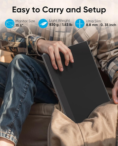 Moniteur portable 15,6 pouces FHD IPS USB C, écran externe pour ordinateur portable, PS5, Switch, <span class=keywords><strong>MacBook</strong></span>, moniteur de voyage pour <span class=keywords><strong>MacBook</strong></span> / PS5 / ordinateur portable - Product Image 6