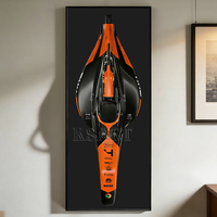 Modèle de sculpture de cadre de voiture de course F1 en fibre de verre personnalisée, design d'art moderne, décoration murale intérieure, sculpture d'exposition