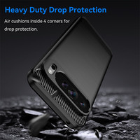 Étui en TPU brossé en fibre de carbone de qualité supérieure pour Google Pixel 11 10 9 Pro XL 8 Pro 8A 7A 6A 5 4A, coque arrière antichoc
