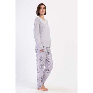 KADIN P.SUPREM BATTAL XXL O YAKA UZUN KOL ETEGI OVAL PIJAMA TAKIM - TAS - TAS - Product Image 3