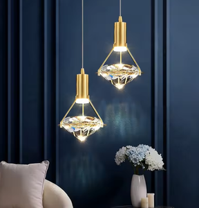 Zèle Éclairage Appel d'Offres Moderne Bronze Goutte D'eau Pendentif Lumière Or Fer Cristal Pendentif Lumière - Product Image 4