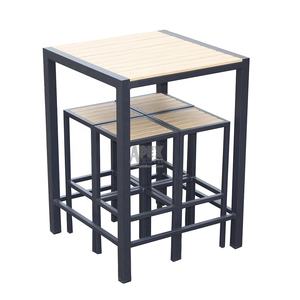 المعادن المألوف الترفيه القهوة الجدول مجموعات كرسي طويل الساق تصميم شريط طاولة طعام مع براز - Product Image 2