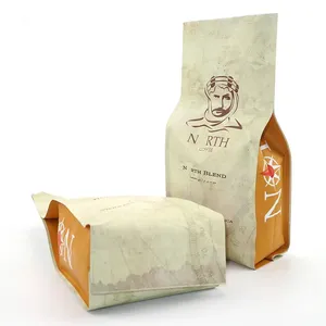 Custom Printed Tea Bag For Coffee Gaset Kraft Aroma Coffee Bags Violet Recyclable Plastic Coffee Bags