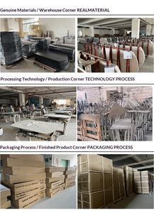 Table à manger ronde pliante en pierre de luxe légère, ensemble de 6 chaises avec pieds en métal, design moderne pour les locaux commerciaux - Product Image 6