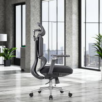 Fauteuil de bureau de direction moderne et ergonomique en tissu, pivotant, de luxe, à dossier haut, confortable, avec soutien lombaire réglable, certifié